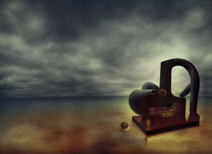 Surreal Crucifixion in Salvador Dali Style