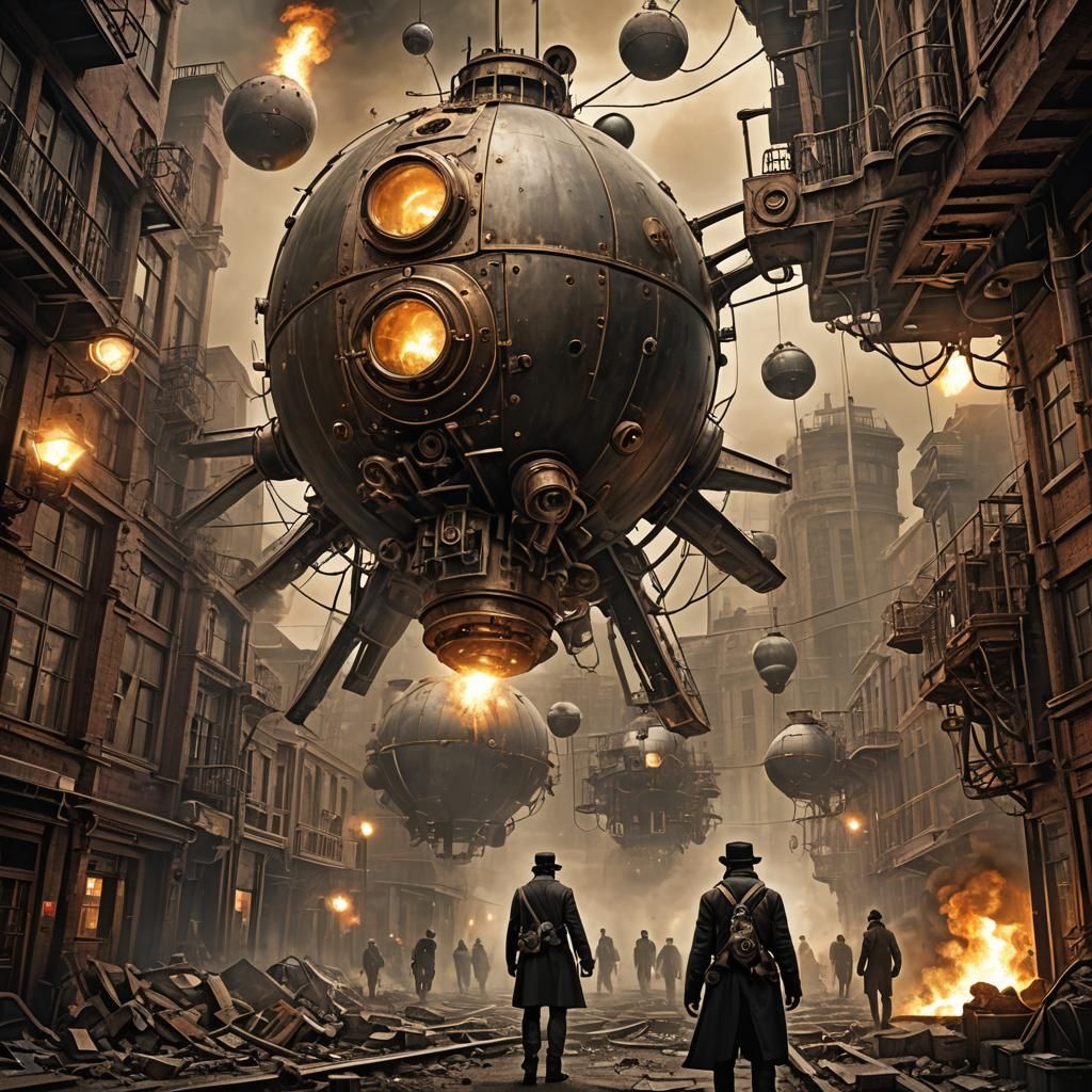 Steampunk Bomb Defusal in Dystopian Setting