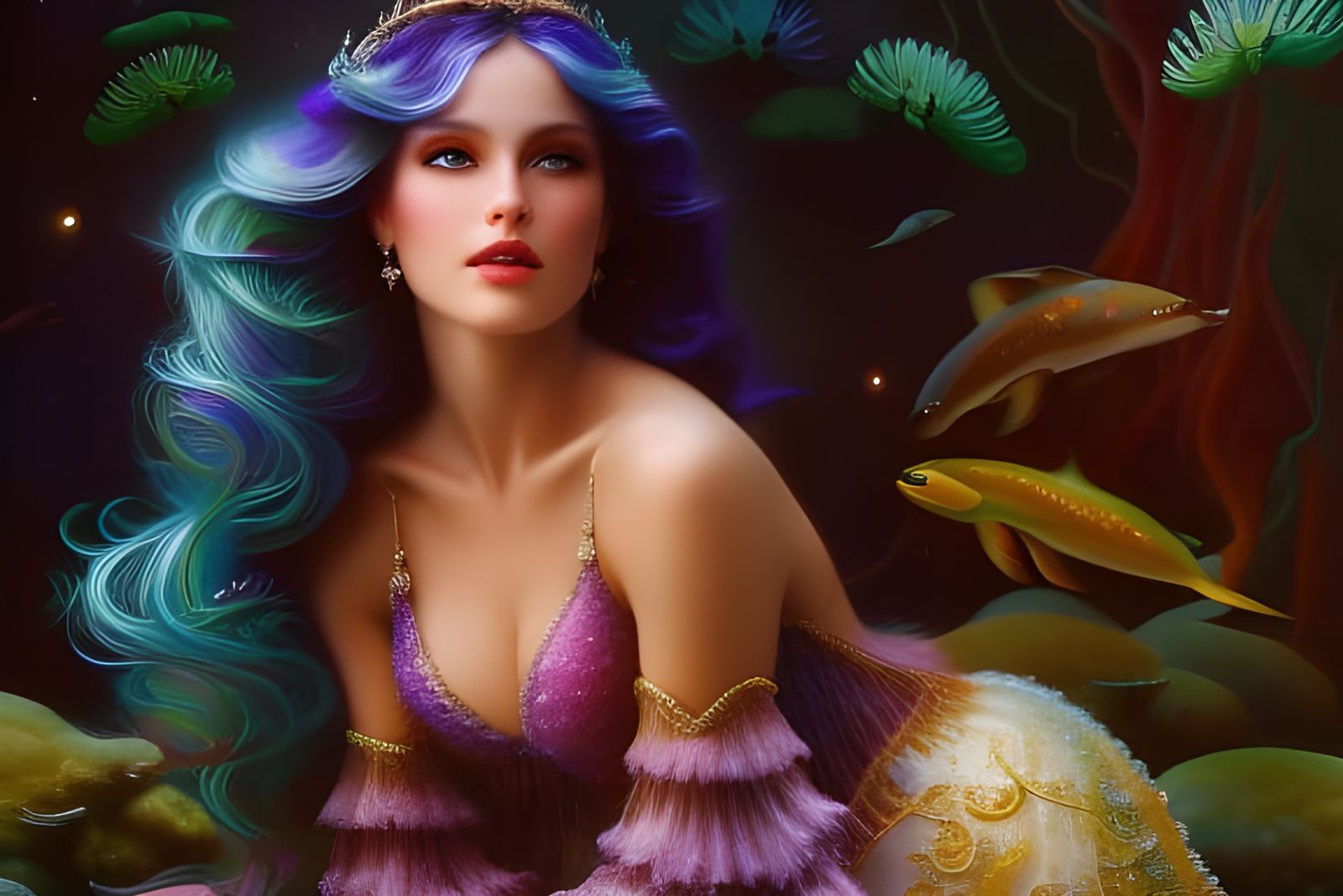 Close-up of a gorgeous beautiful mermaid -1010- MasterSub