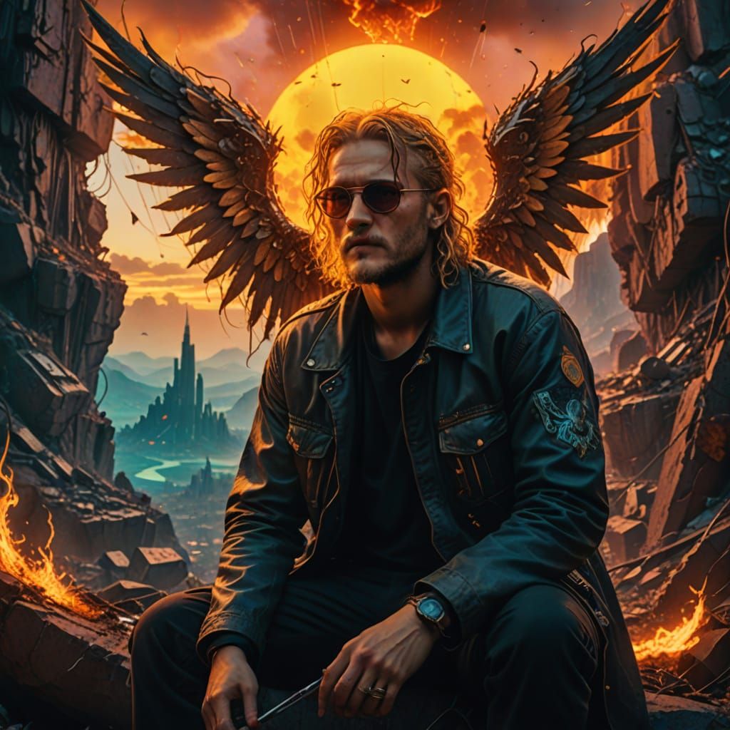 Layne Staley in Neon-Hued Apocalypse