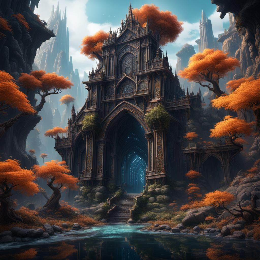 Fantastical Matte Painting with Deep Color
