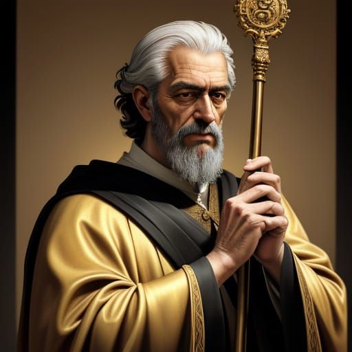 St. Joseph in Baroque Style with Golden Light