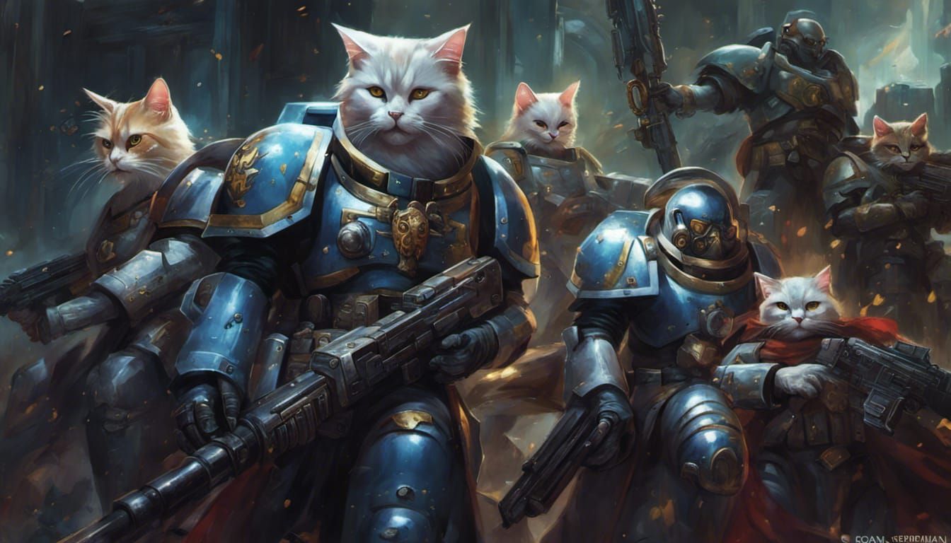 Warhammer 40K: Holy Cats in Gothic Style