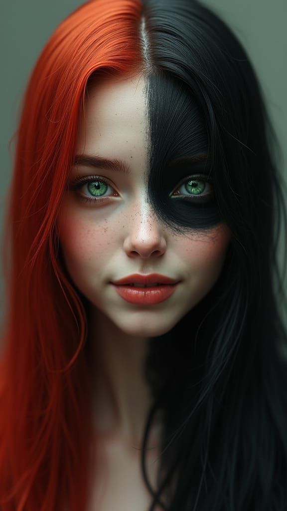 Surreal Fantasy Portrait with Dualistic Character