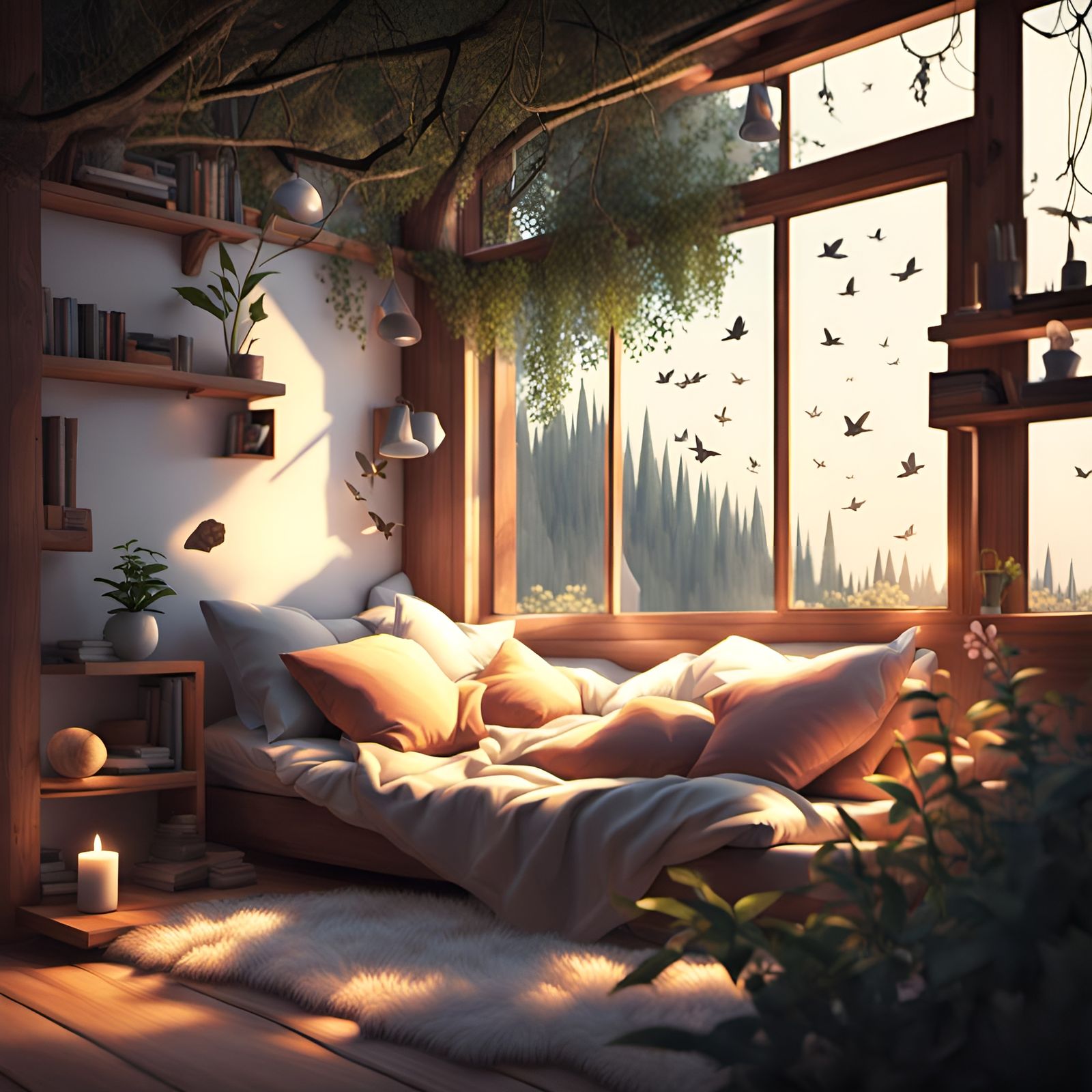 Dreamlike Nature Scene: AI Generated Image