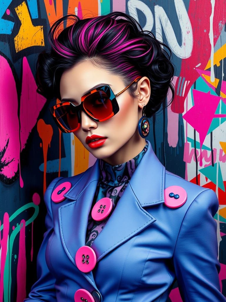 Haute Couture Surrealist Fashion in Neon Bright Colors