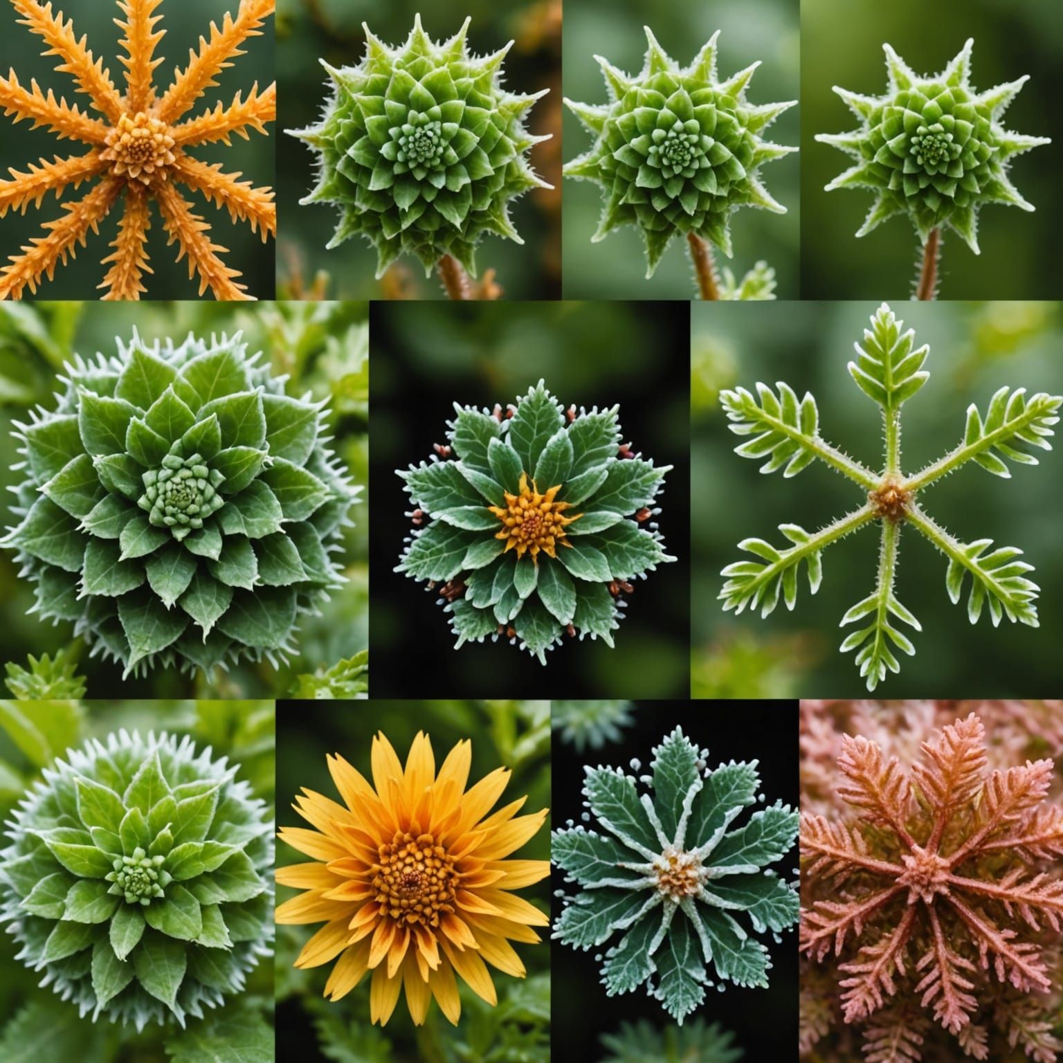 Fractals in Nature Collage