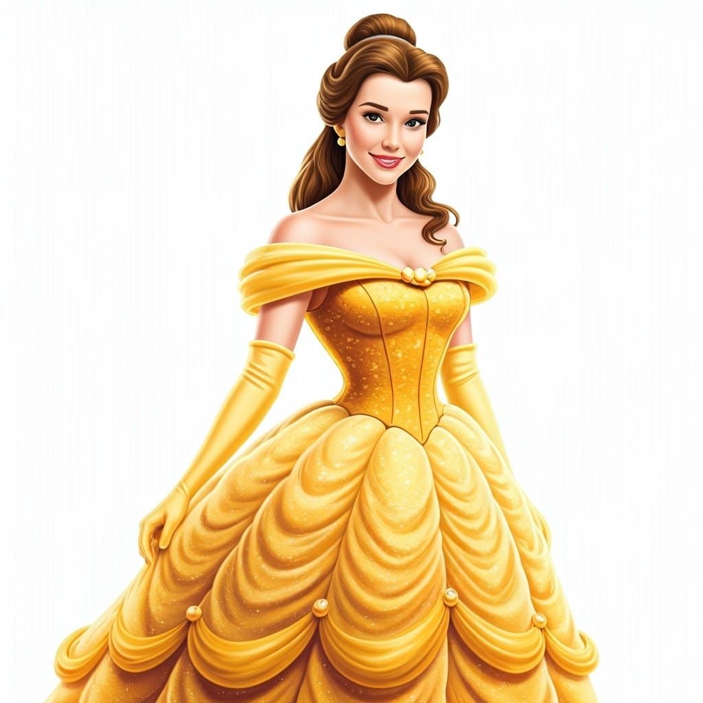 Belle's Enchanted Double Exposure: Disney-Inspired Portrait