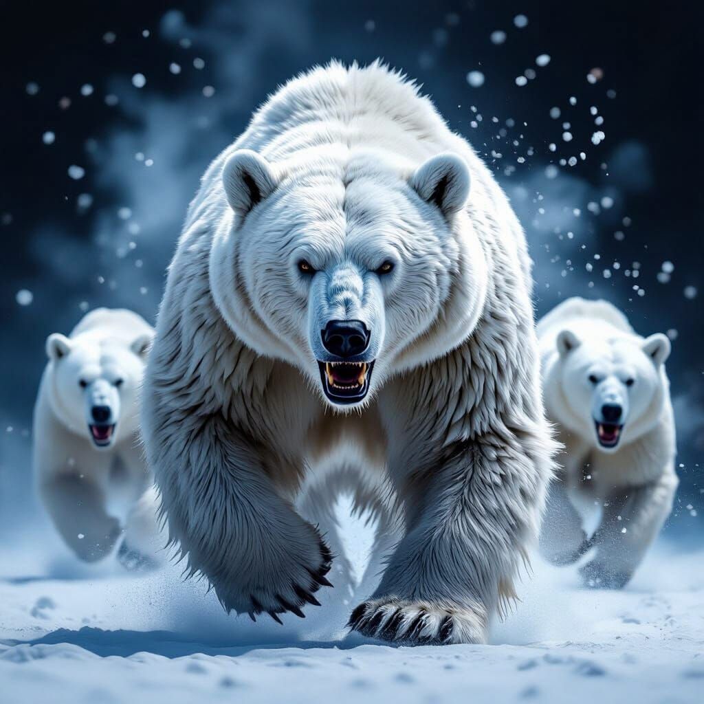 white Grizzly filling the background