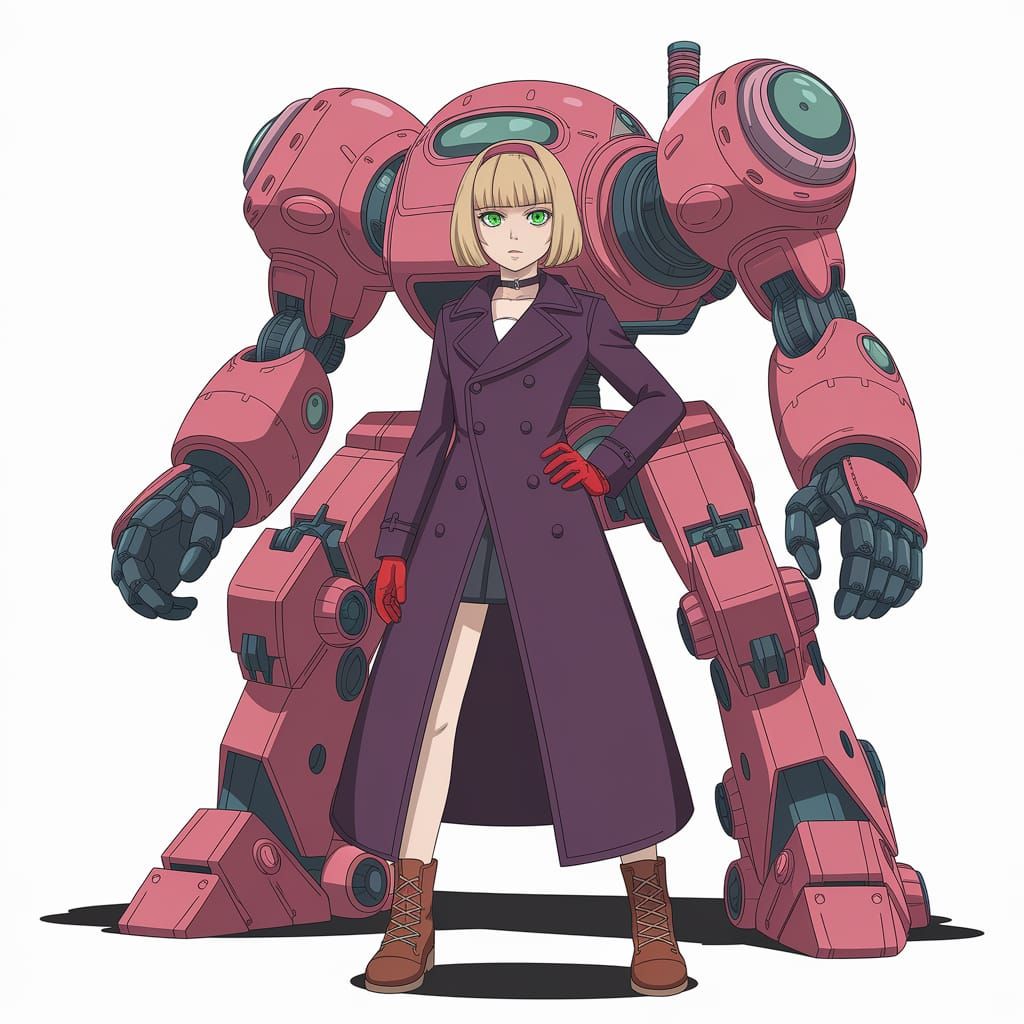Hyperrealistic Anime Maria Tachibana with Steam Mecha