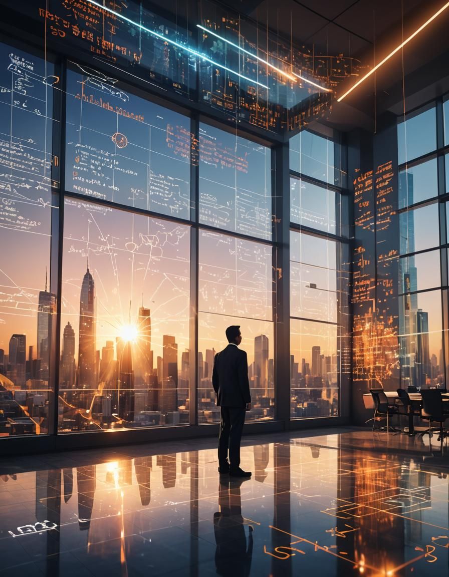 Futuristic Conference Room in Vivid Digital Art