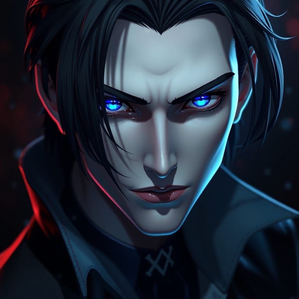 Mysterious Vampire in Anime-Inspired 3D