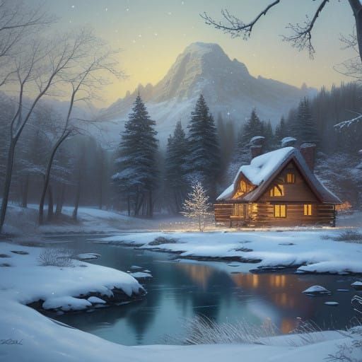 Winter Wonderland in Whimsical Realism