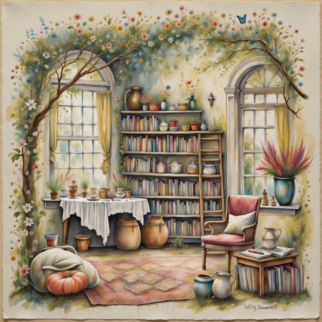 Warm Cozy Home Interior in Soft Pastel Colors