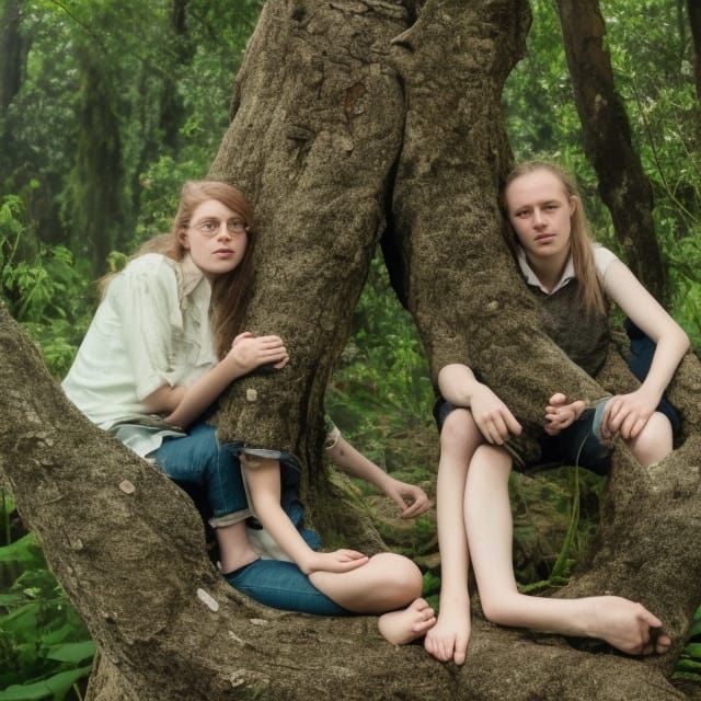 Sophie and Keefe Holding Hands by the Sea