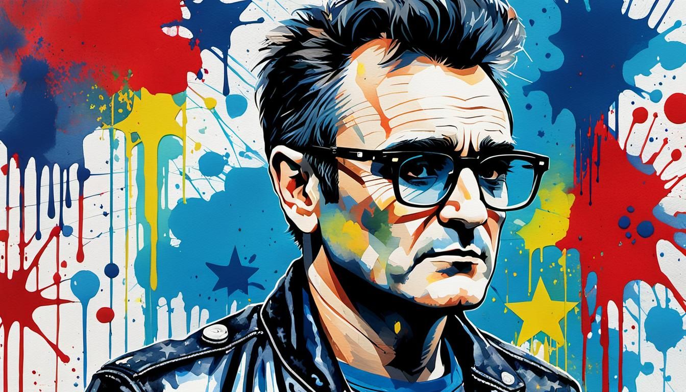 Morrissey in Pop Art Style on London Street