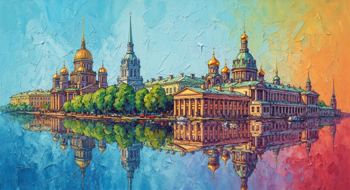 St. Petersburg: A Timeline from Past to Future in Gouache