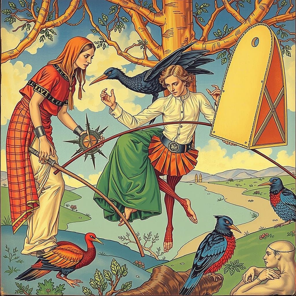 Surreal Landscape Inspired by Hieronymus Bosch