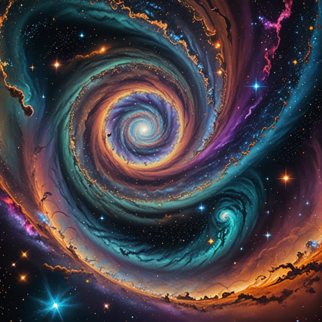 Surreal Cosmic Dreamscapes in Vibrant Colors