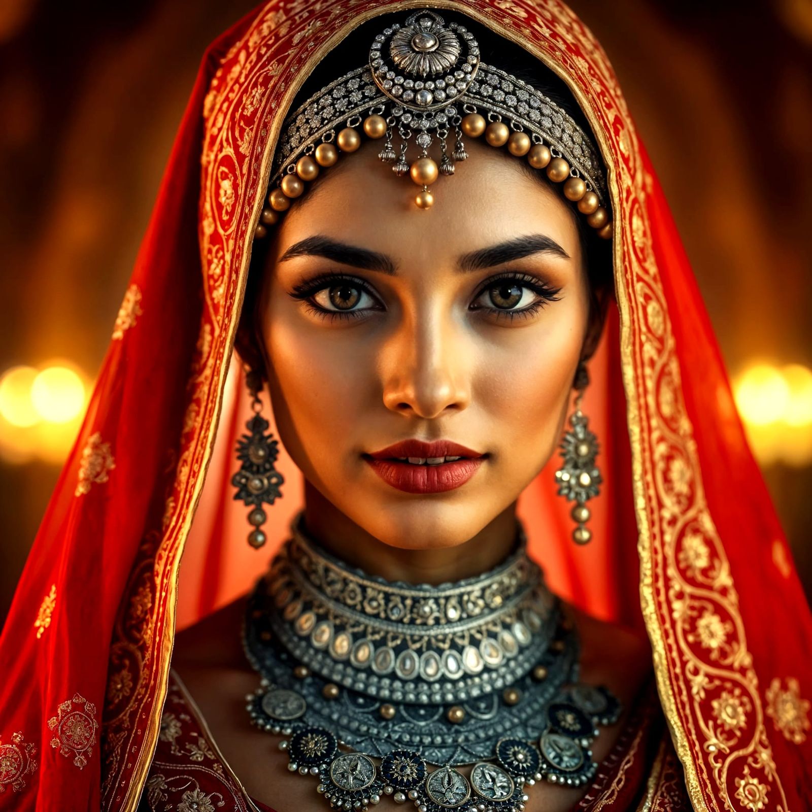 Elegant Indian Bride in Ornate Attire