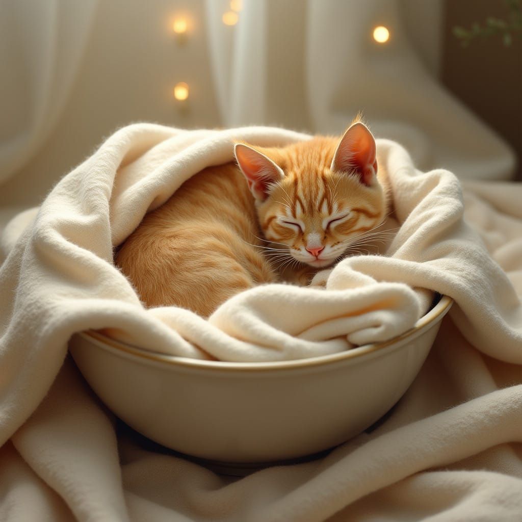 Serene Feline Sanctuary in Soft Focus