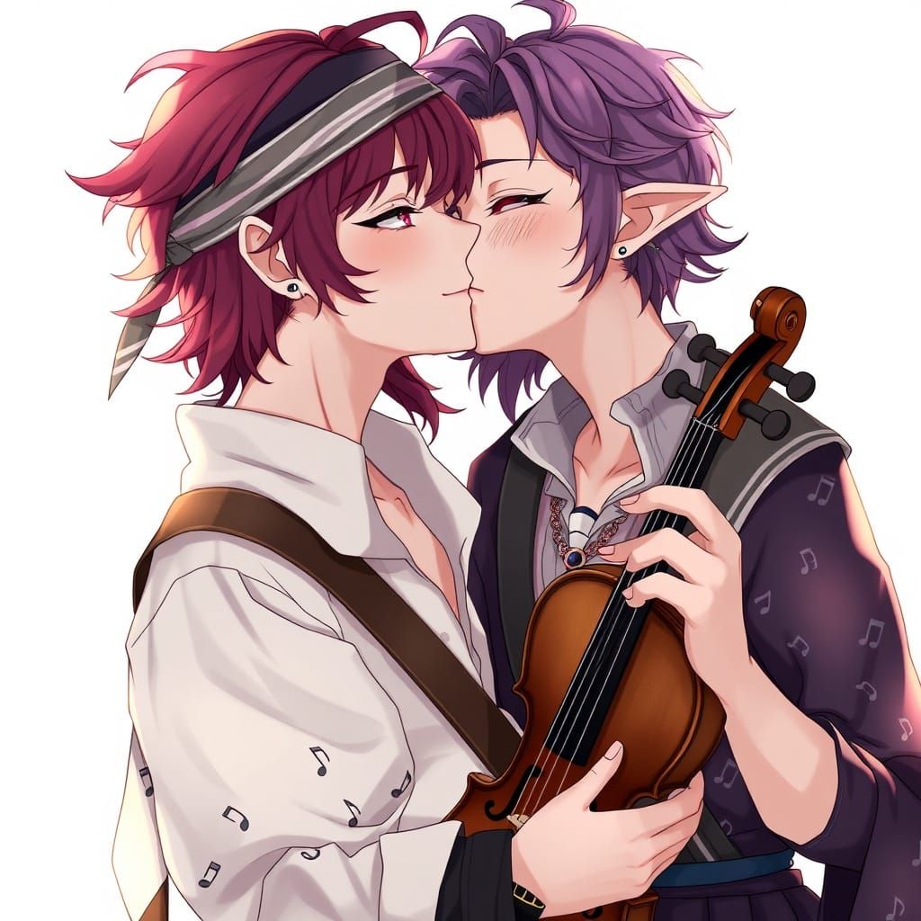 Pirate AU Kiss: Anime 3D Art