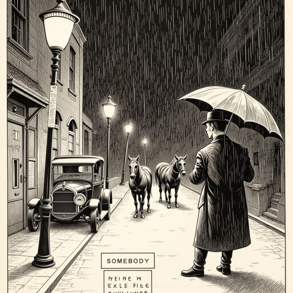 1920s Comic Strip: Horses Fall From Sky