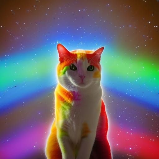 Rainbow Nyan Cat in Space: Professional Photography