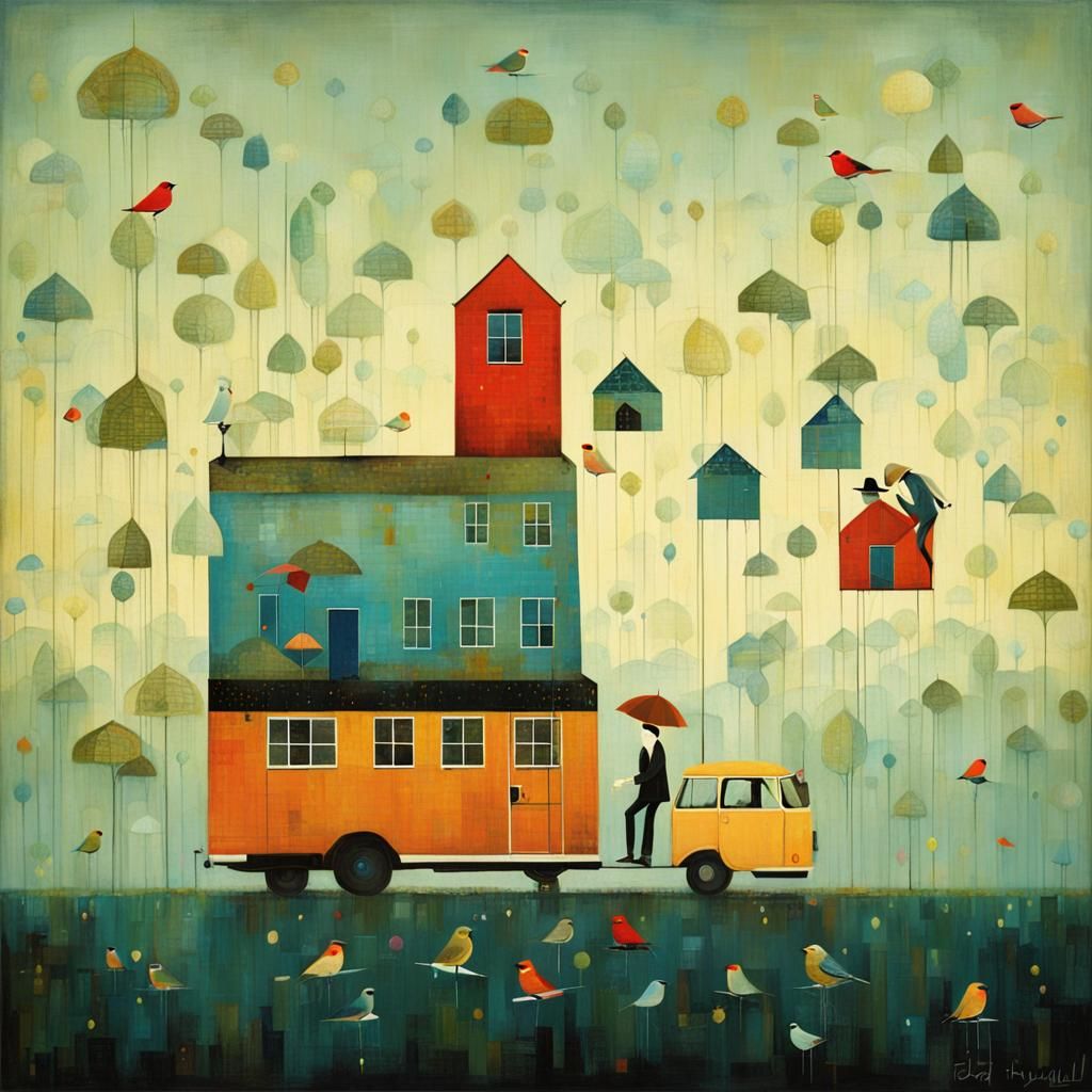 Dreamlike Portrait in Watercolor Style