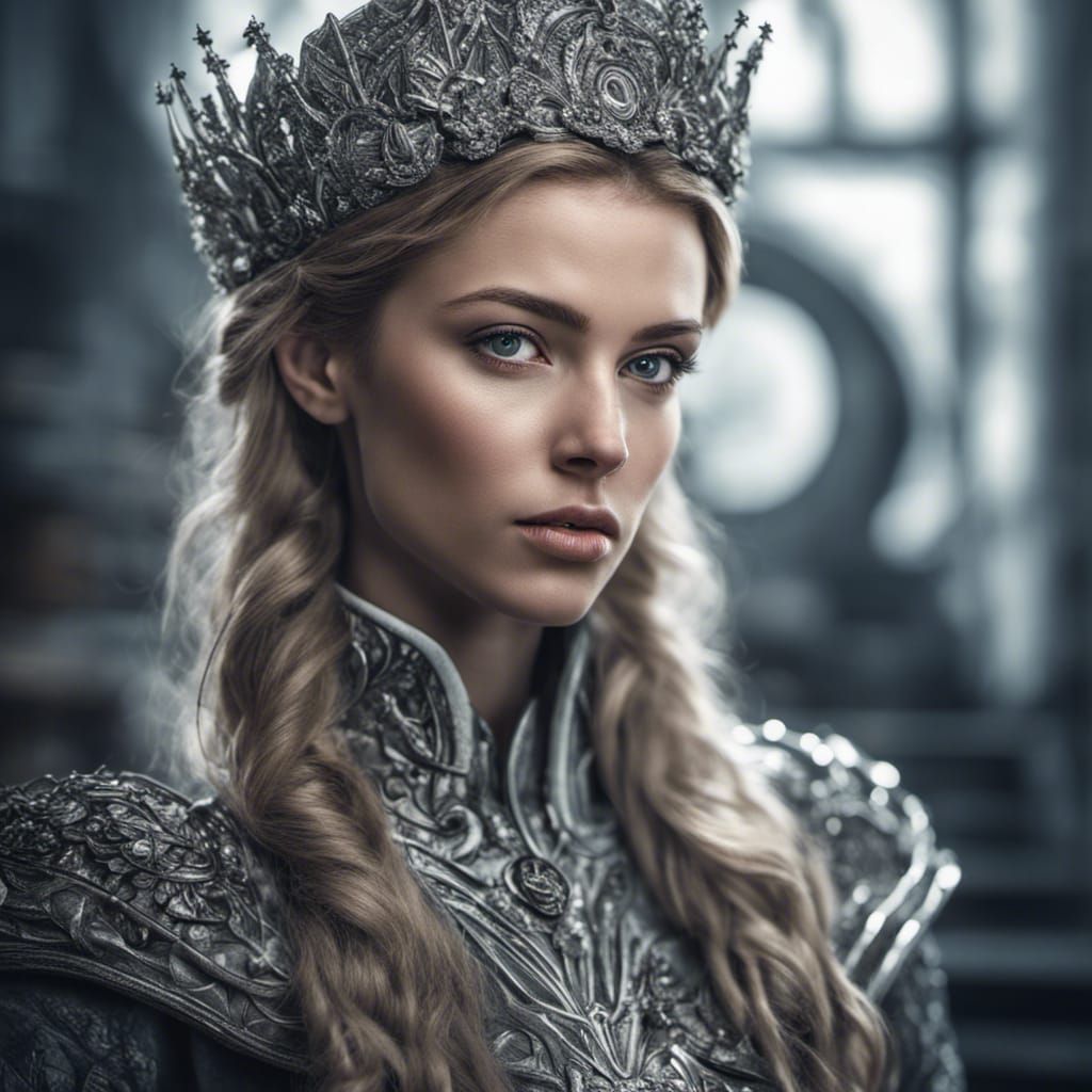 Nordic Princess Scientist in Hyperrealistic Style