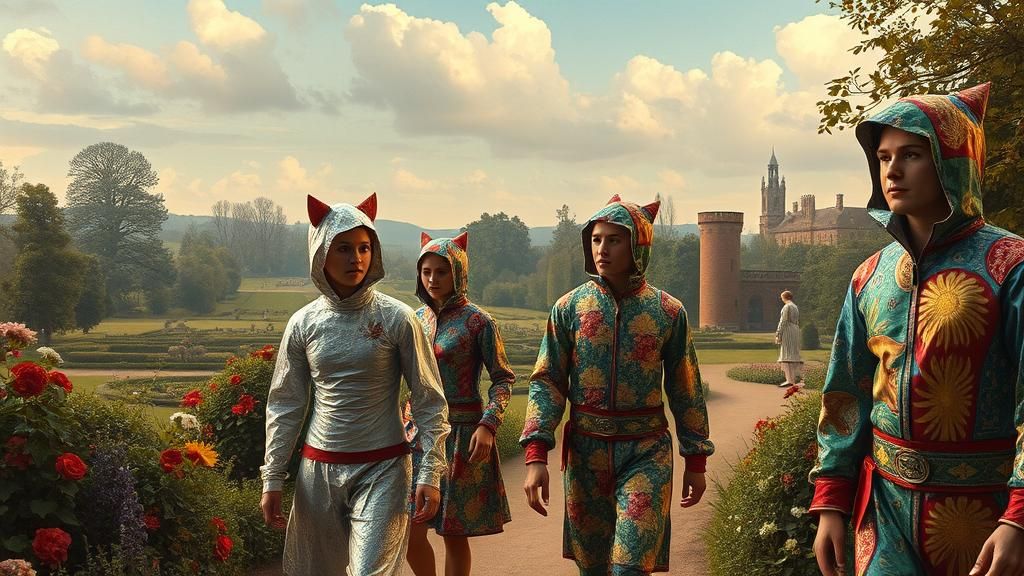 Food Wrapper Fashion in a Dutch Garden