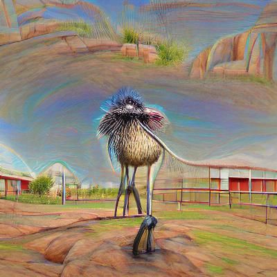 Disgruntled Ostrich in Top Hat and Monocle