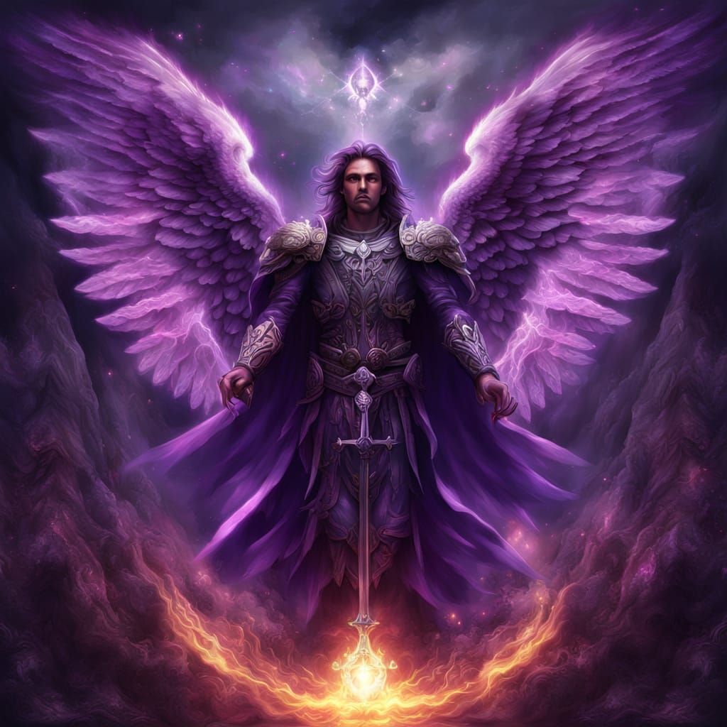 Majestic Archangel Zadkiel with Violet Flame and Transformat...