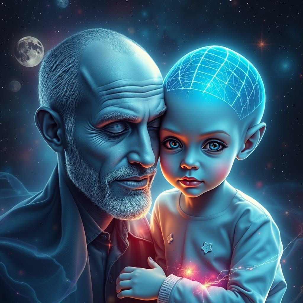 Child with Human Father and Alien Mother