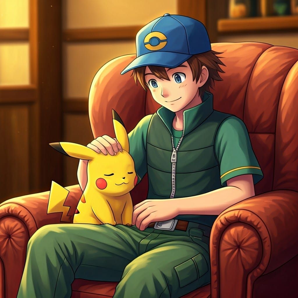 Pokémon Trainer Ritchie Shows Affection to Loyal Pikachu Spa...