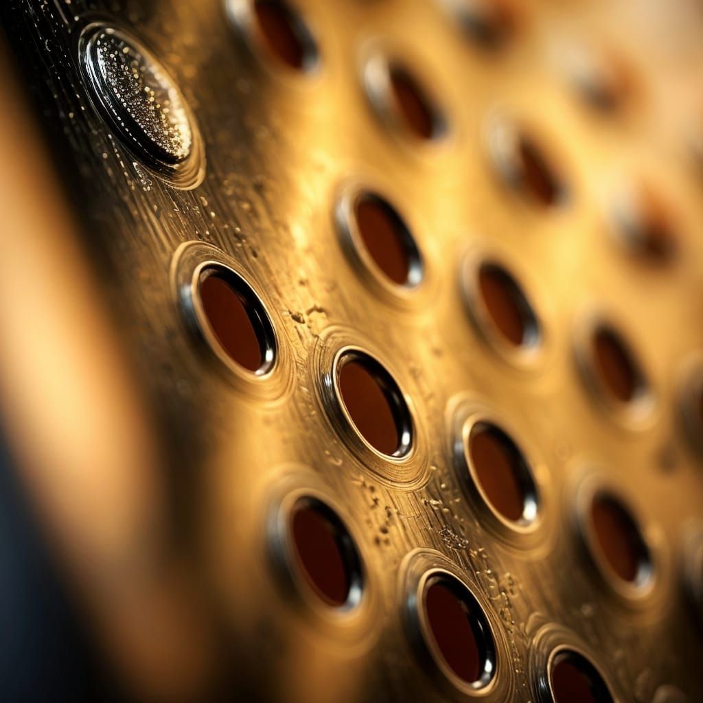 Abstract Macro Photography of Cheese Grater Blades