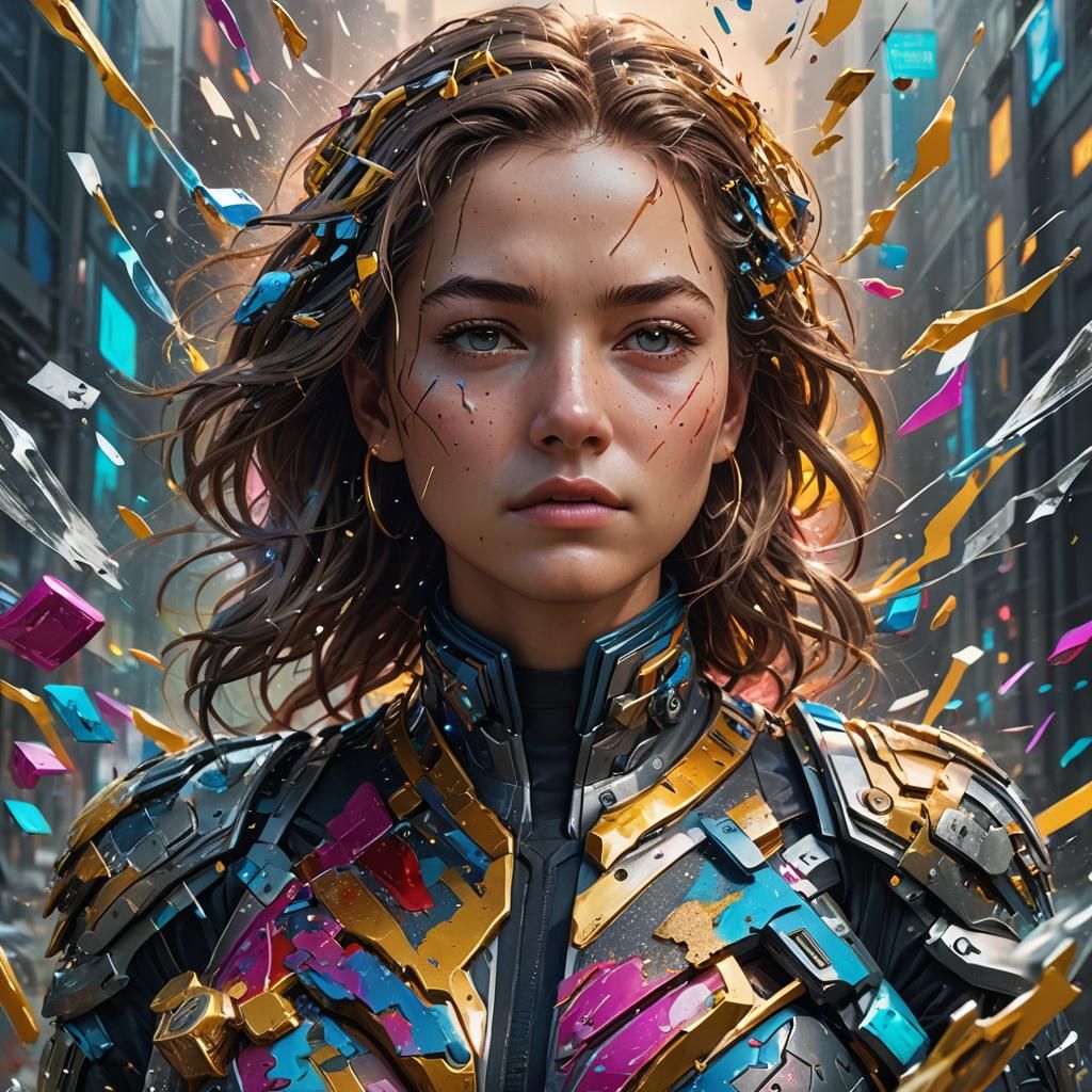 Hyperrealistic Future Bank Interior in Splash Art Style