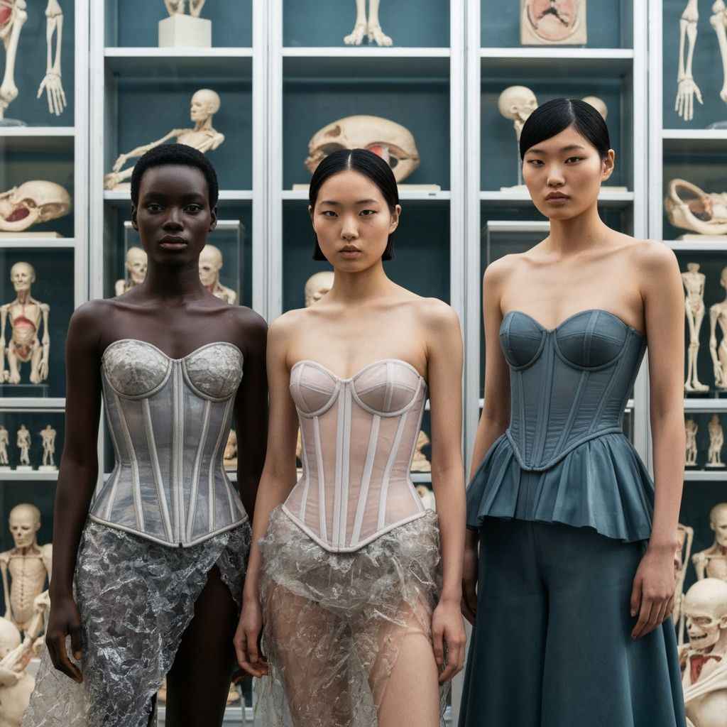 Avant-Garde Tableau: Diverse Women in Sculptural Couture