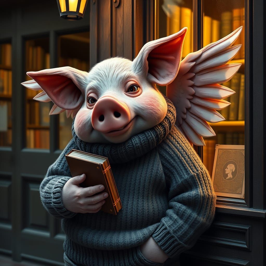 Pigasus Portrait in Fantasy Realism Style