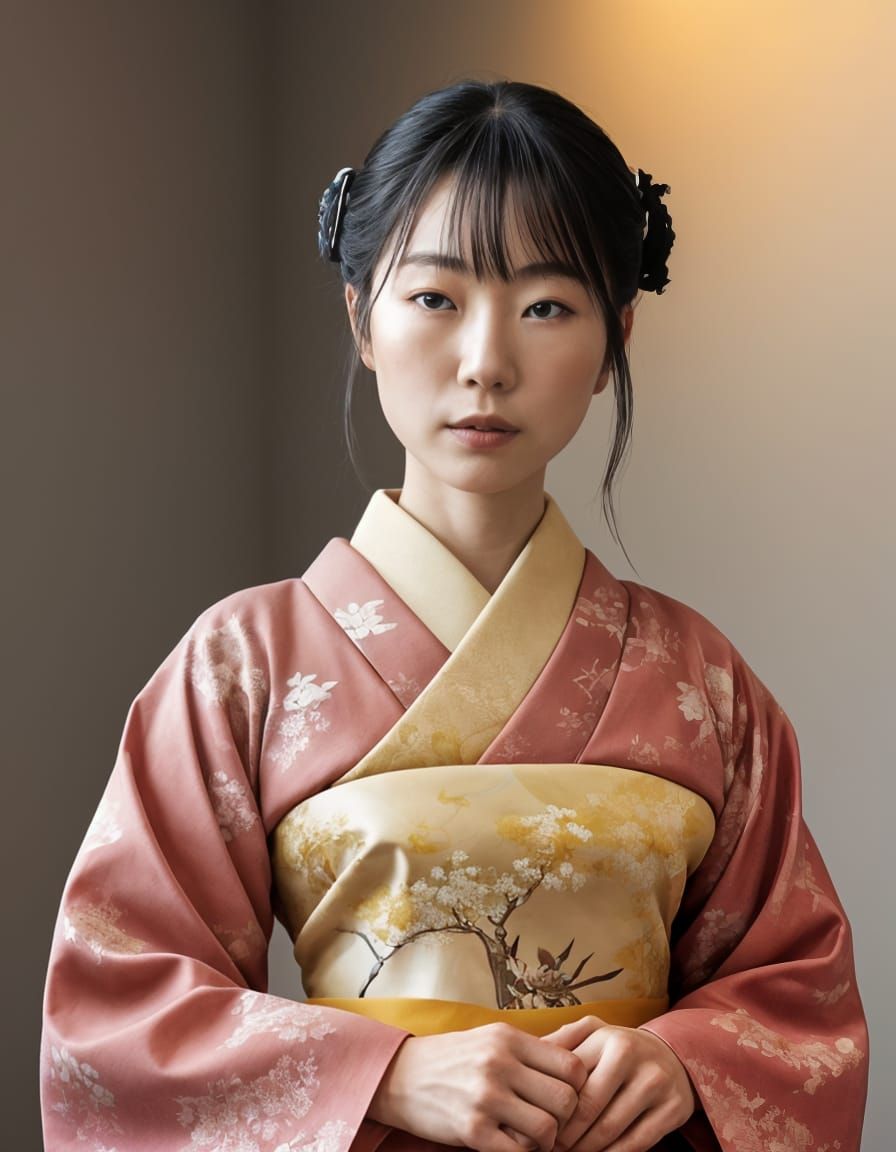 Ethereal Ikebana Composition in Traditional Japanese Style