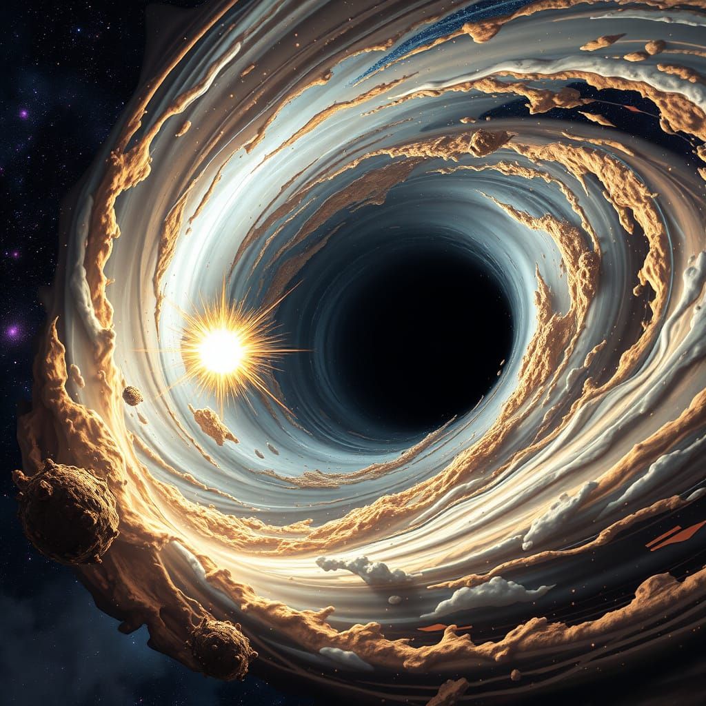 Cosmic Vortex in Sci-Fi Concept Art Style