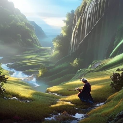 Emotional Landscape in Hyperrealistic Splash Art