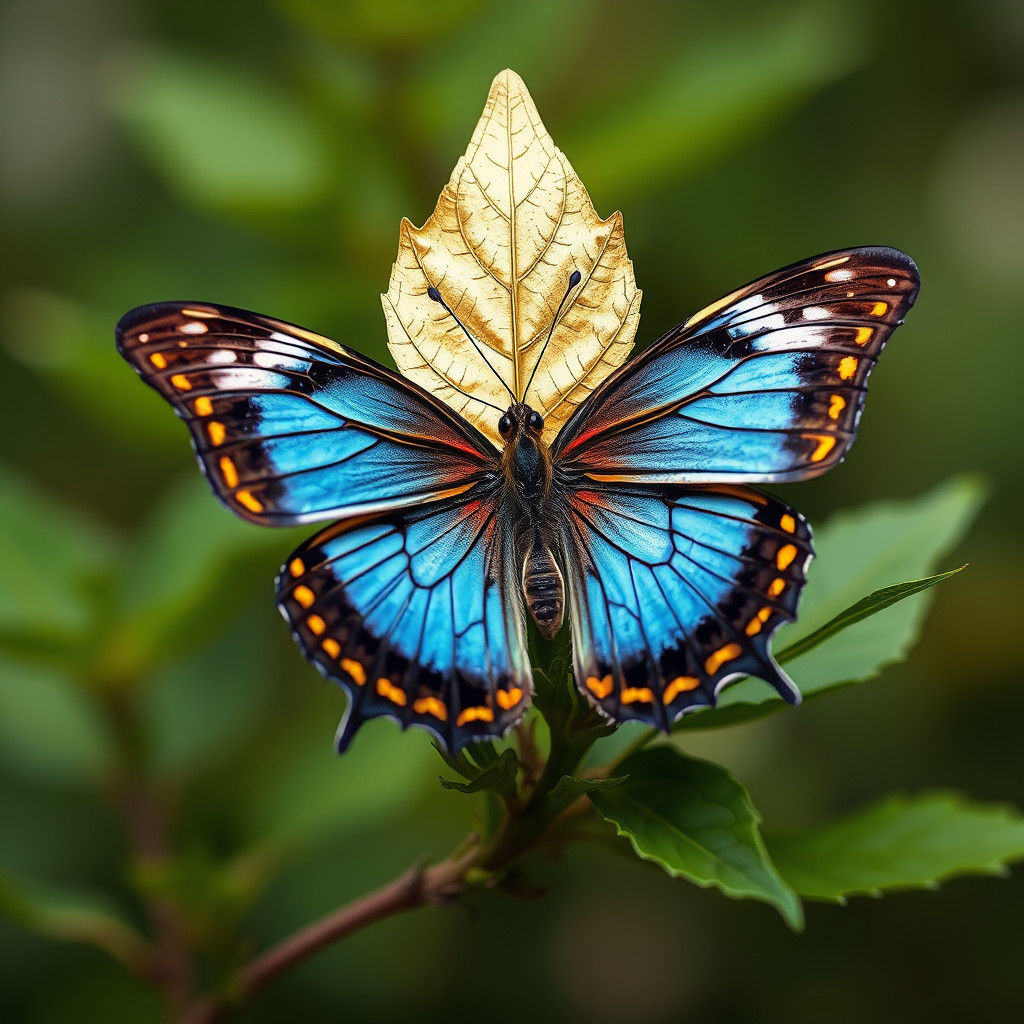 Butterfly Adorned with Gold Leaf