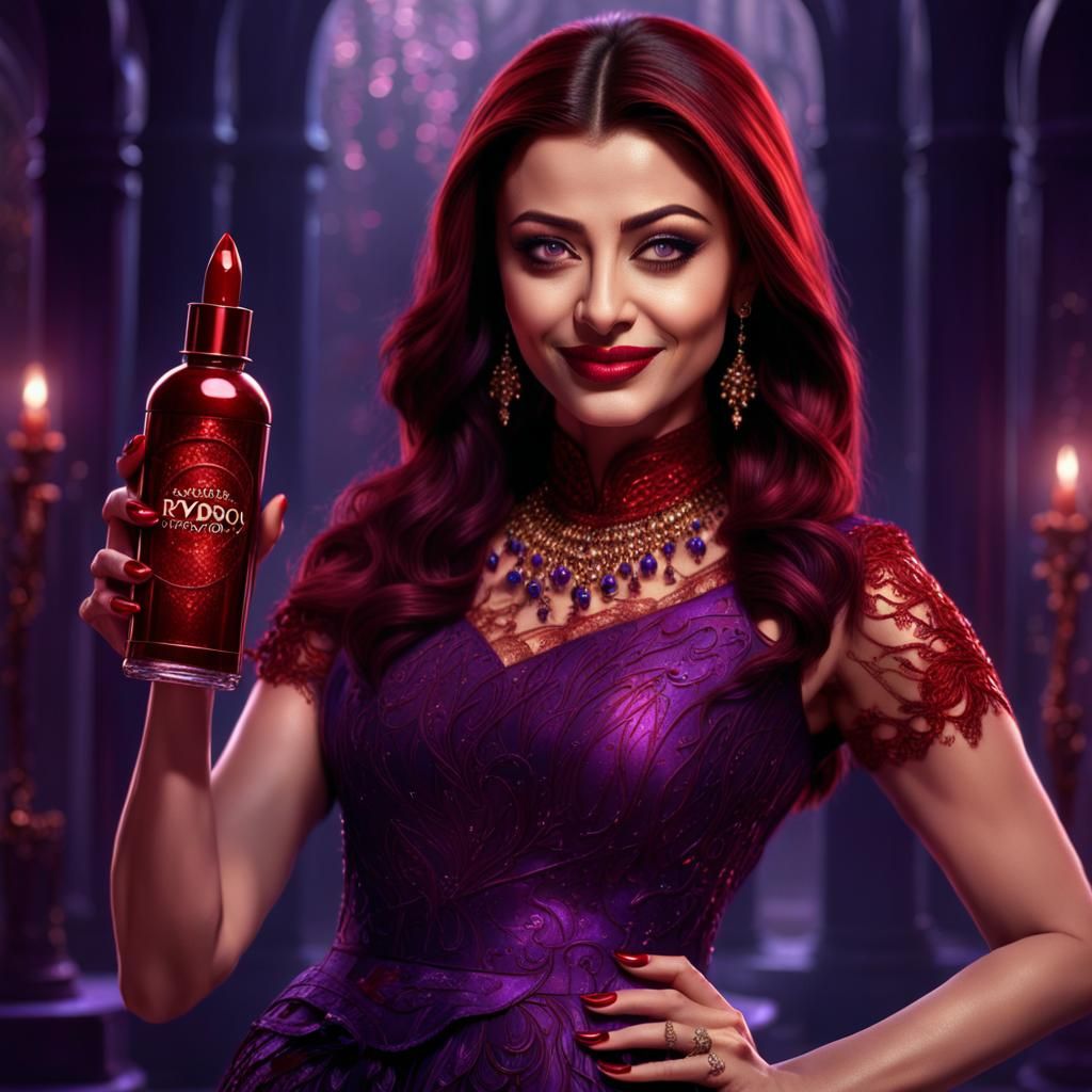 Aishwarya Rai in Dark Fantasy Graffiti Art