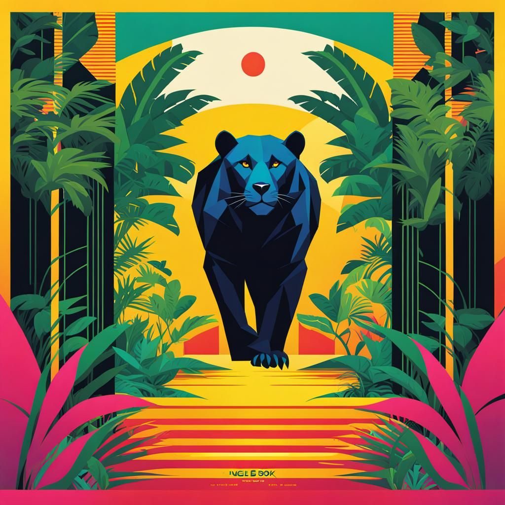 Jungle Book Cover in Pop Art Style