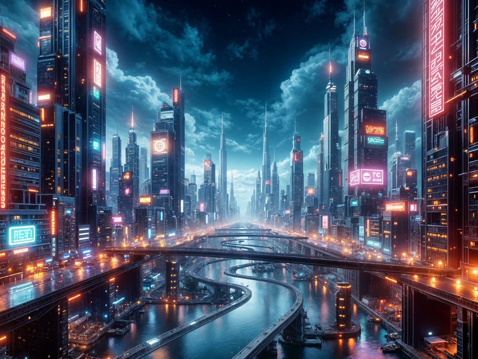 Surreal Futuristic Cityscape Explores the Essence of Technol...