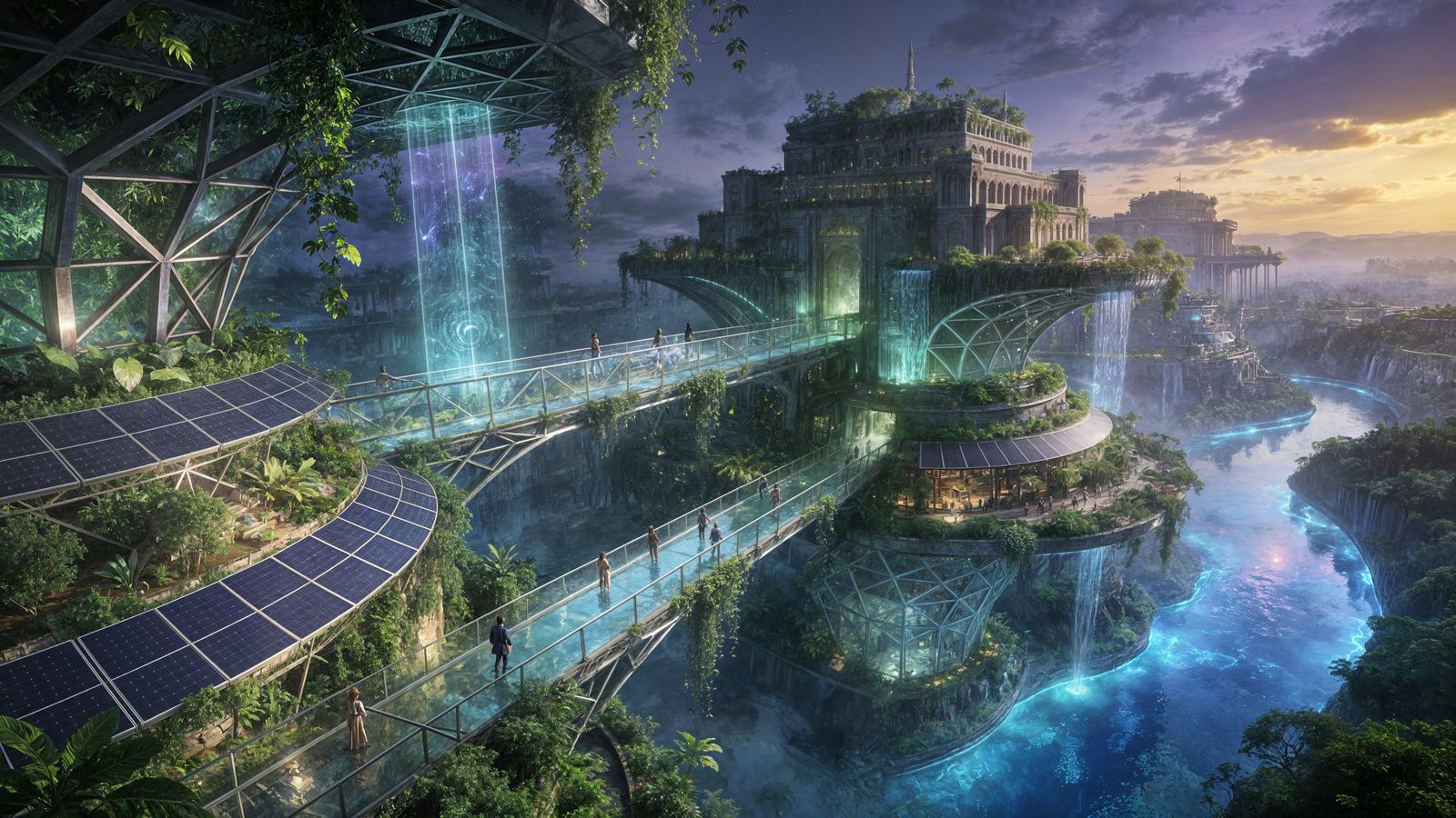 Ancient Babylon Reimagined: Futuristic Hanging Gardens