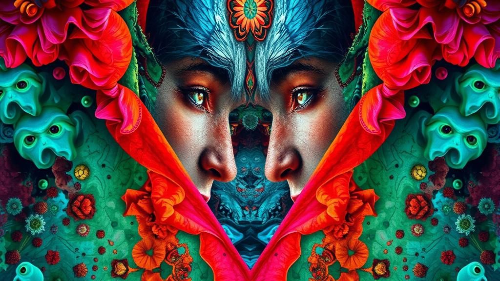 Kaleidoscopic Fantasy Portrait Inspired by M.C. Escher