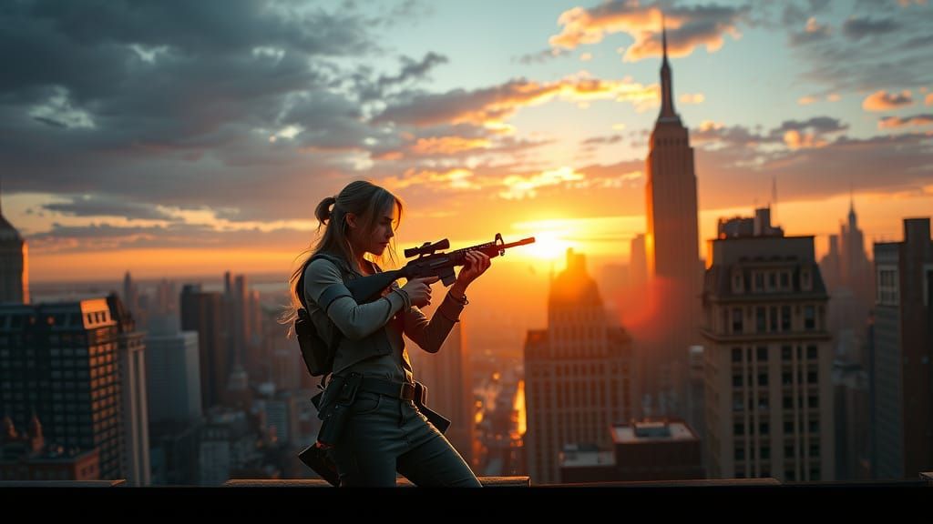 Milla Jovovich as Armed Alice in Post-Apocalyptic New York S...