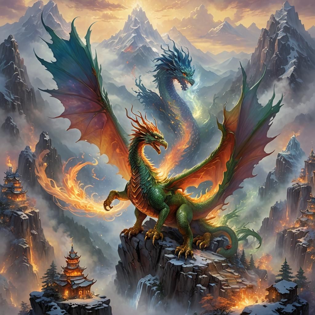 Glass Phoenix vs Fire Dragon Fantasy